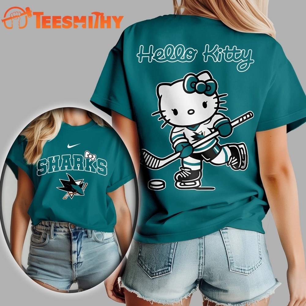 San Jose Sharks NHL x Hello Kitty Unisex 3D Shirt