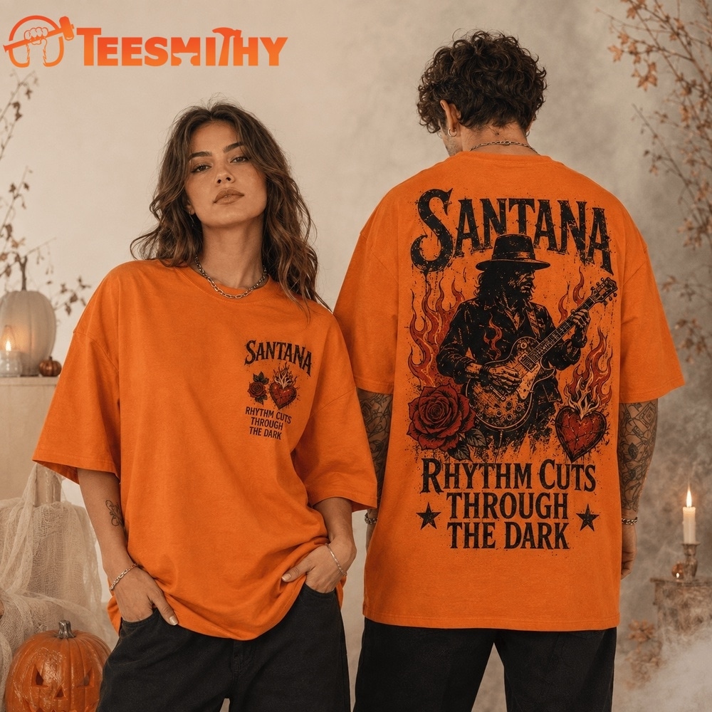Santana Rhythm Cuts Through The Dark Halloween 3D Shirt