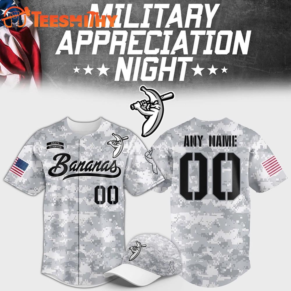 Savannah Bananas Military Appeciation 2025 Limited Edition Baseball Jersey