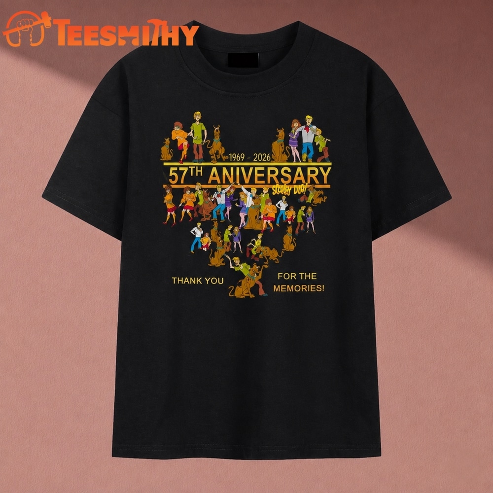 Scooby Doo 57th Anniversary 1969 2026 Thank You For The Memories T Shirt