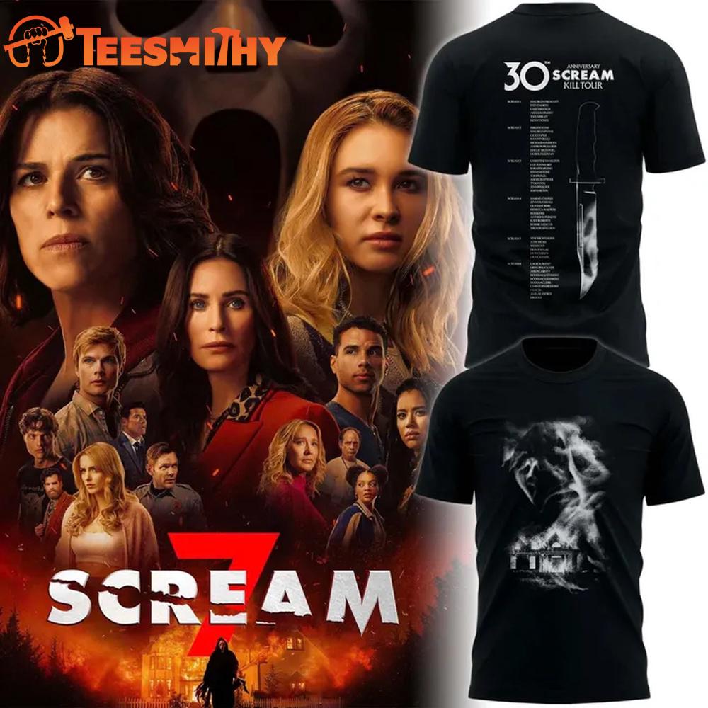 Scream 7 30th Anniversary of Scream Kill Tour 2026 Exclusive T Shirt
