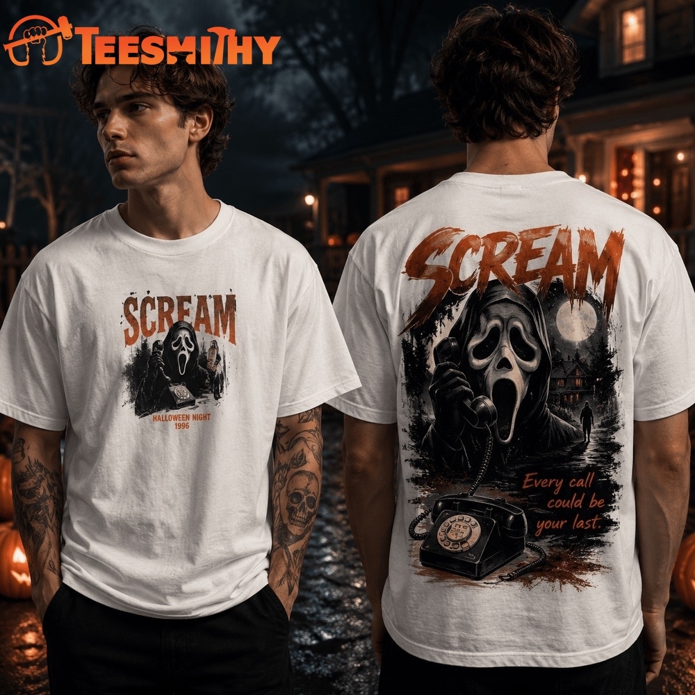Scream Halloween Horror Ghostface Slasher 2026 3D Shirt