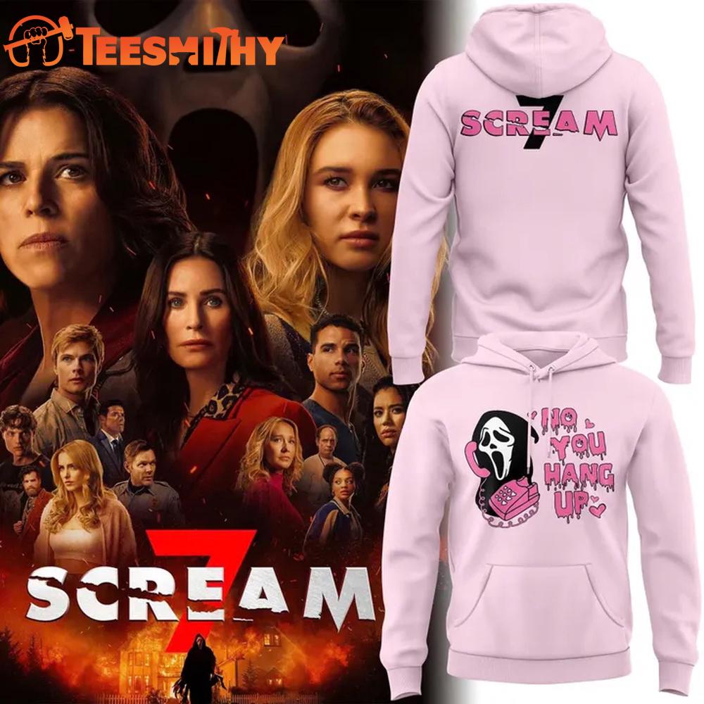 Scream7 No you hang up Limited Edition Pink Hoodie