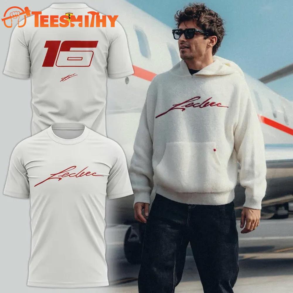 Scuderia Ferrari F1 Charles Leclerc Signature Limited Edition T Shirt