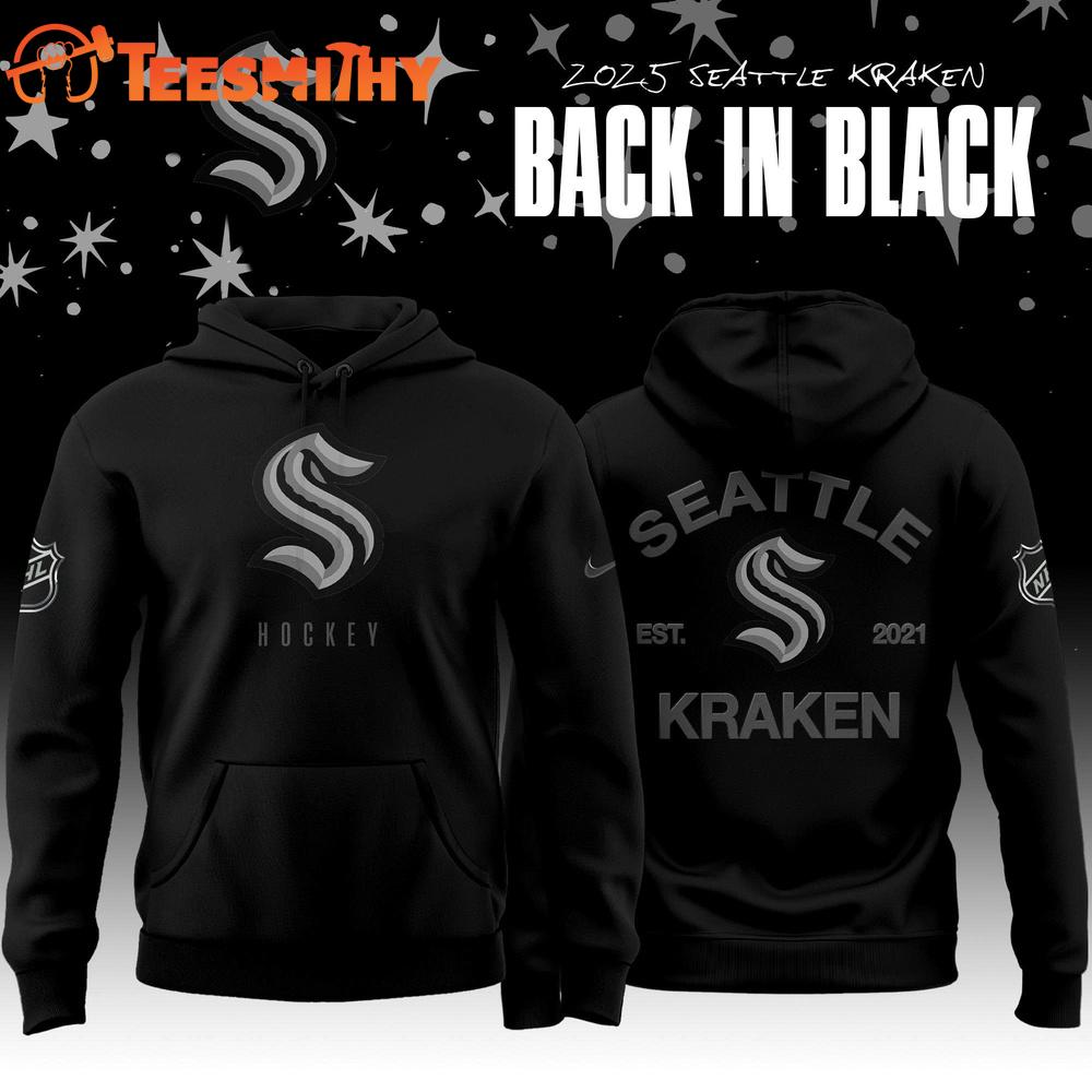 Seattle Kraken Back In Black 2025 Special Edition Hoodie Shirt