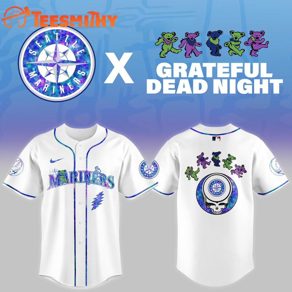 Seattle Mariners 2025 Grateful Dead Night Game Baseball Jersey Seattle Mariners 2025 Grateful Dead Night Game Baseball Jersey