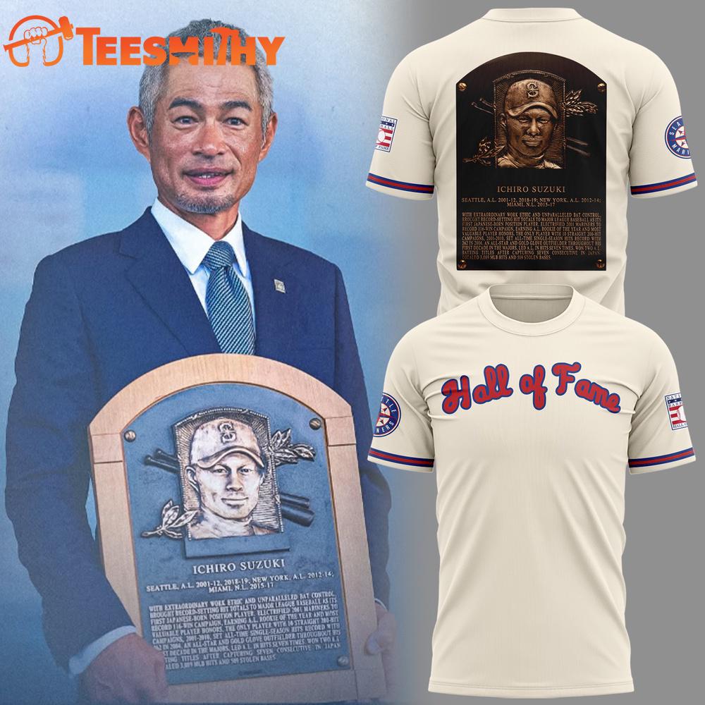 Seattle Mariners Ichiro x Hall Of Fame 2025 3D Shirt