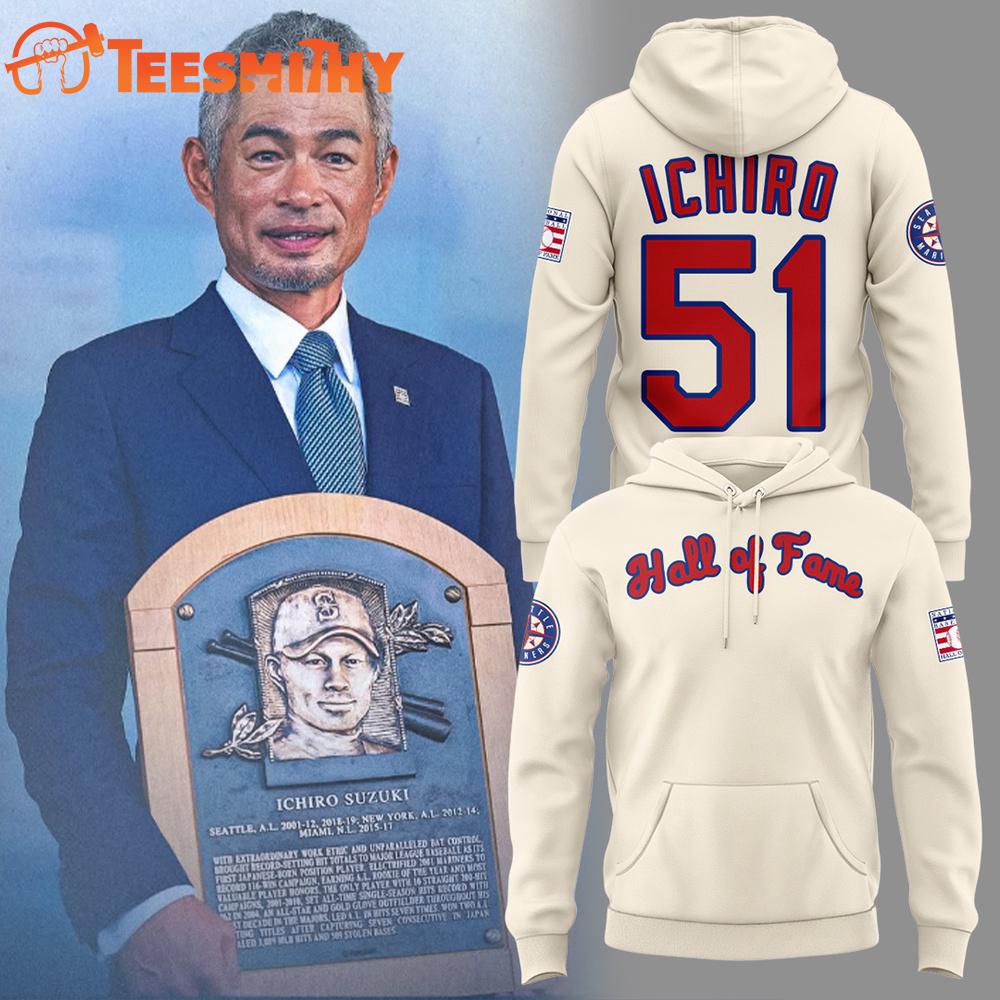 Seattle Mariners Ichiro x Hall Of Fame 2025 Hoodie