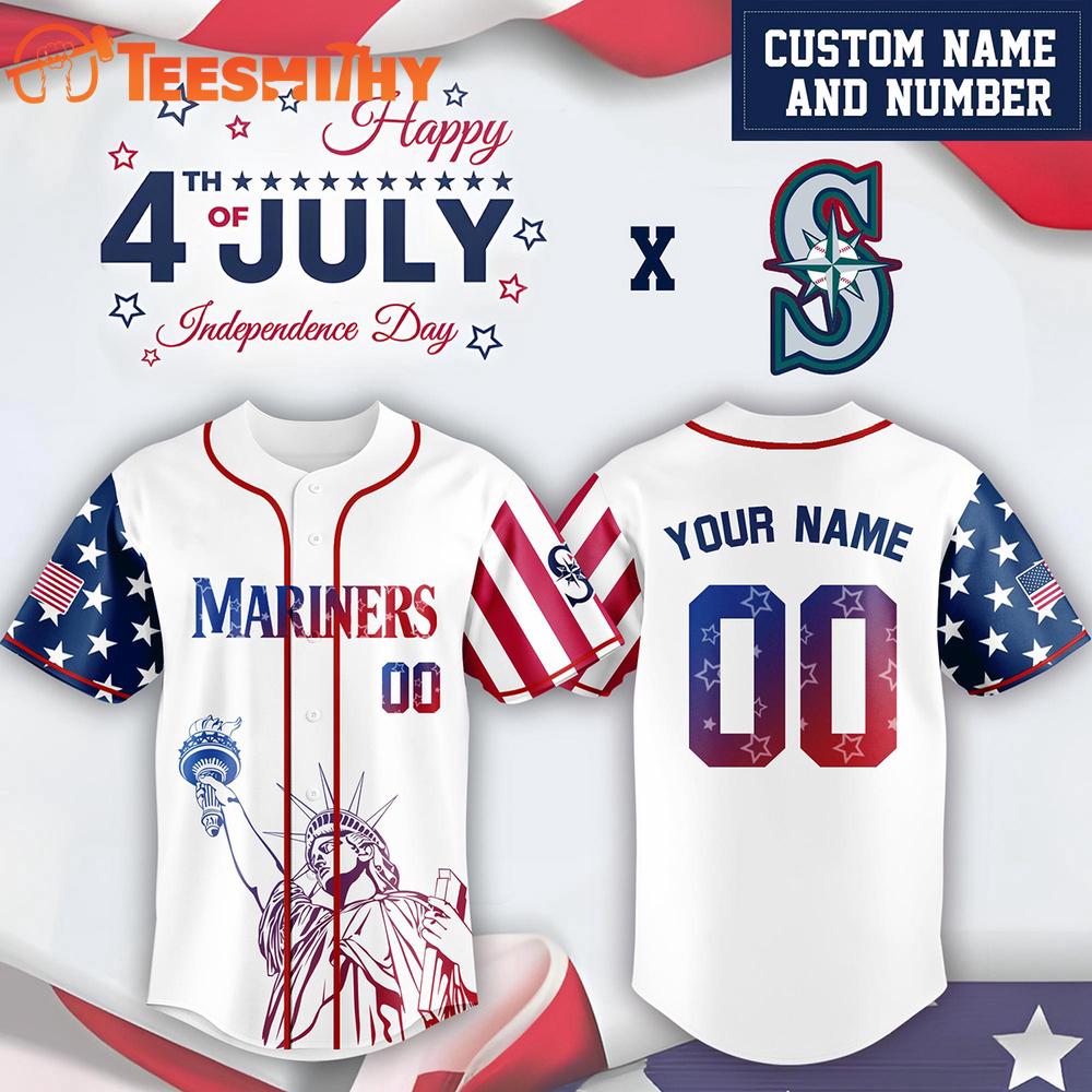 Seattle Mariners Special Independence Day Limited Edition Custom Baseball Jersey