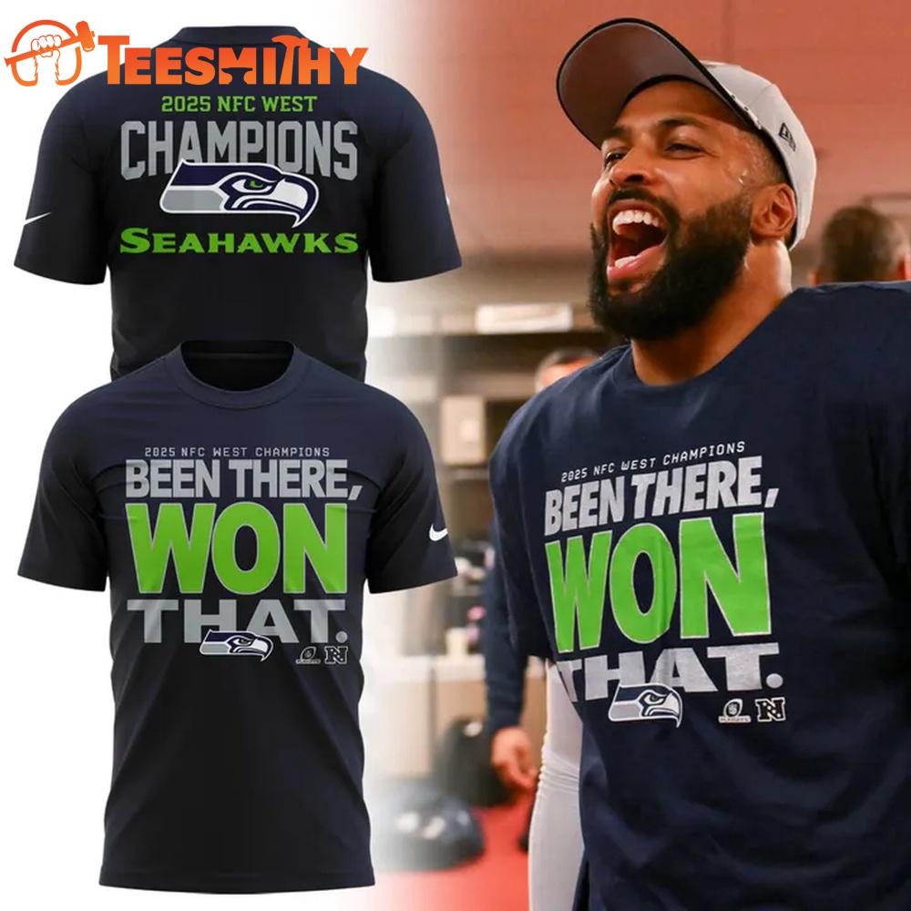 Seattle Seahawks 2025 NFC West Division Champions Been There Won That Navy T Shirt