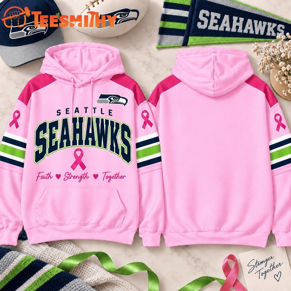 Seattle Seahawks 2026 NFL Breast Cancer Awareness Game Day Hoodie Shirt