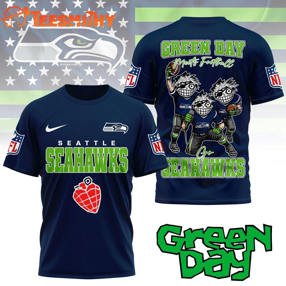 Seattle Seahawks 2026 NFL Green Day All Over Print Shirt