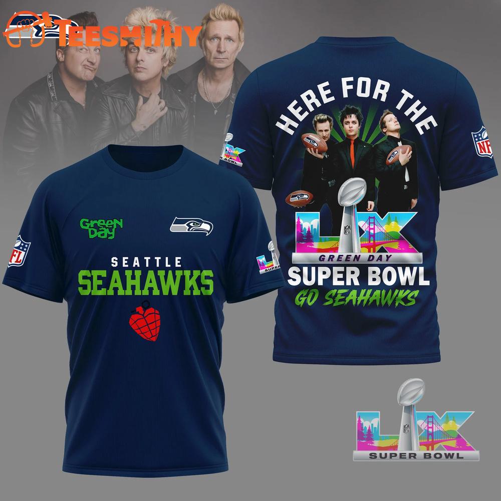Seattle Seahawks 2026 NFL Green Day Super Bowl Limited Edition T Shirt