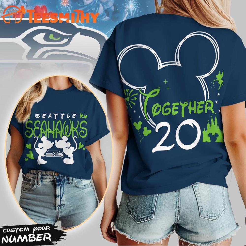 Seattle Seahawks 2026 NFL Valentine Mickey Unisex 3D Shirt