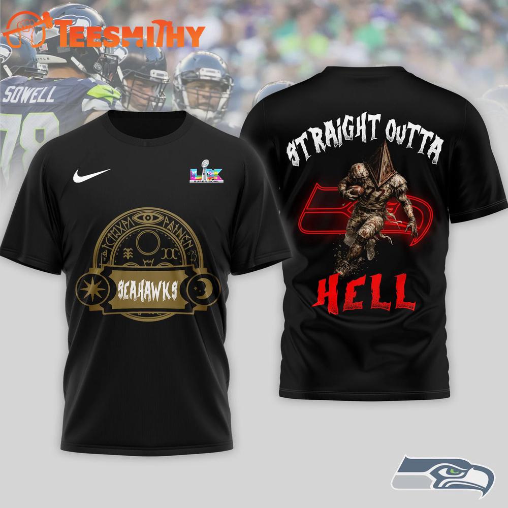 Seattle Seahawks NFL 2026 Super Bowl x Silent Hill 3D Shirt