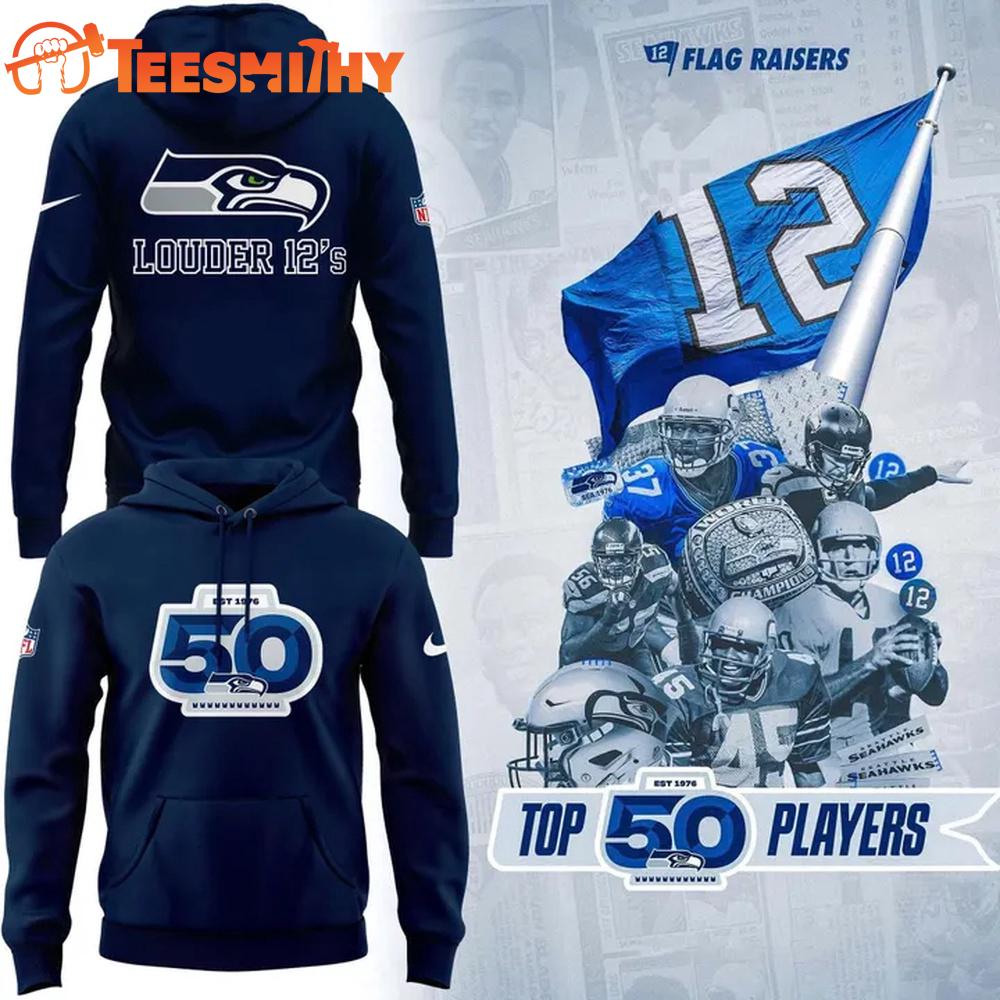 Seattle Seahawks NFL 50th Season Essential Hoodie Shirt Seattle Seahawks NFL 50th Season Essential Hoodie Shirt