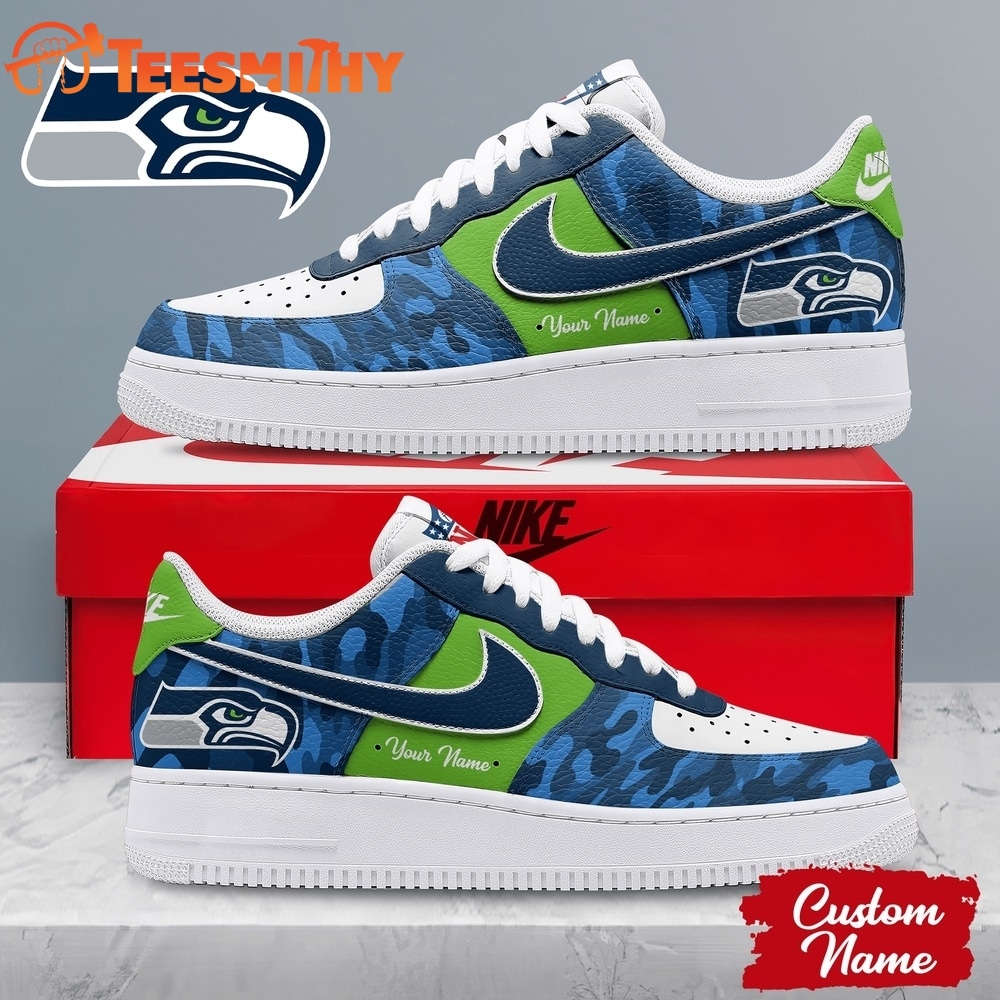 Seattle Seahawks NFL End Zone Energy Air Force 1 Sneaker Shoes