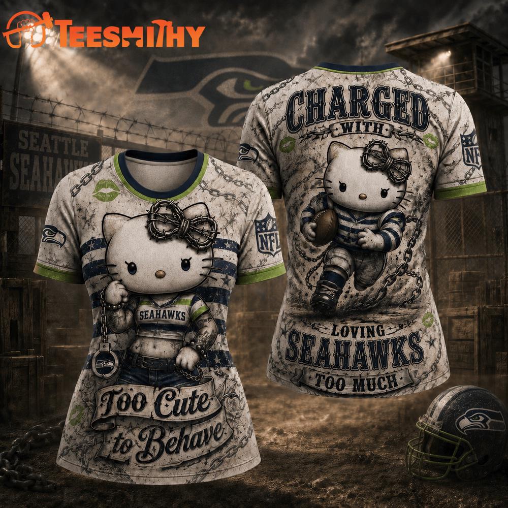 Seattle Seahawks NFL Hello Kitty Rebellion Unisex 3D Shirt