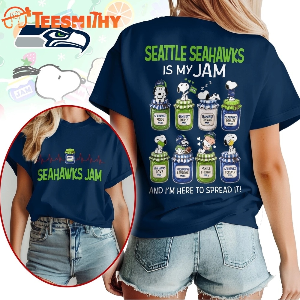 Seattle Seahawks NFL Jam Snoopy Peanuts Football Fan 3D Shirt