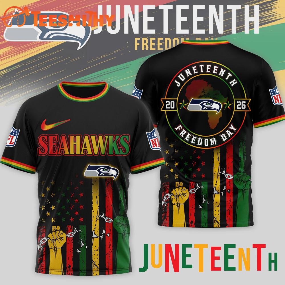 Seattle Seahawks NFL Juneteenth Strong Together Limited Edition 3D Shirt