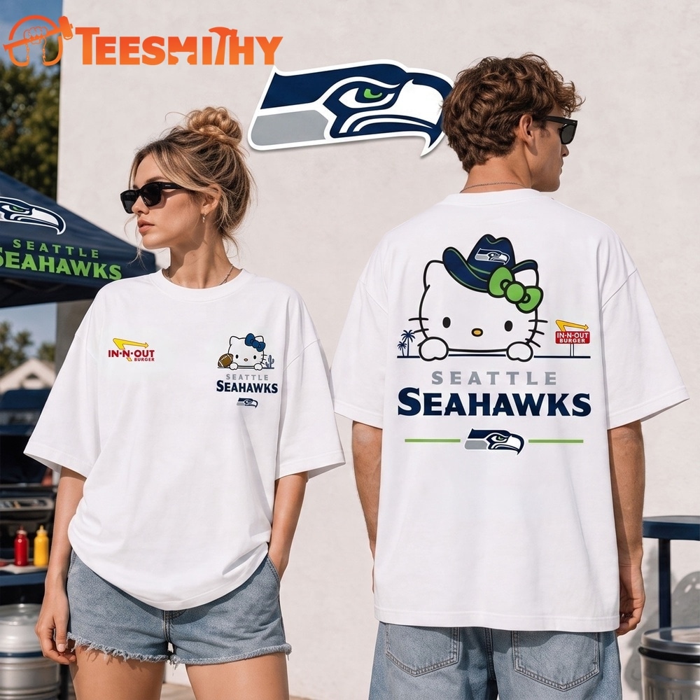 Seattle Seahawks NFL Kitty Burger Game Day Unisex 3D Shirt