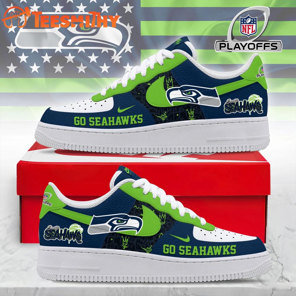 Seattle Seahawks NFL Playoffs 2025-26 Air Force 1 Shoes Sneaker