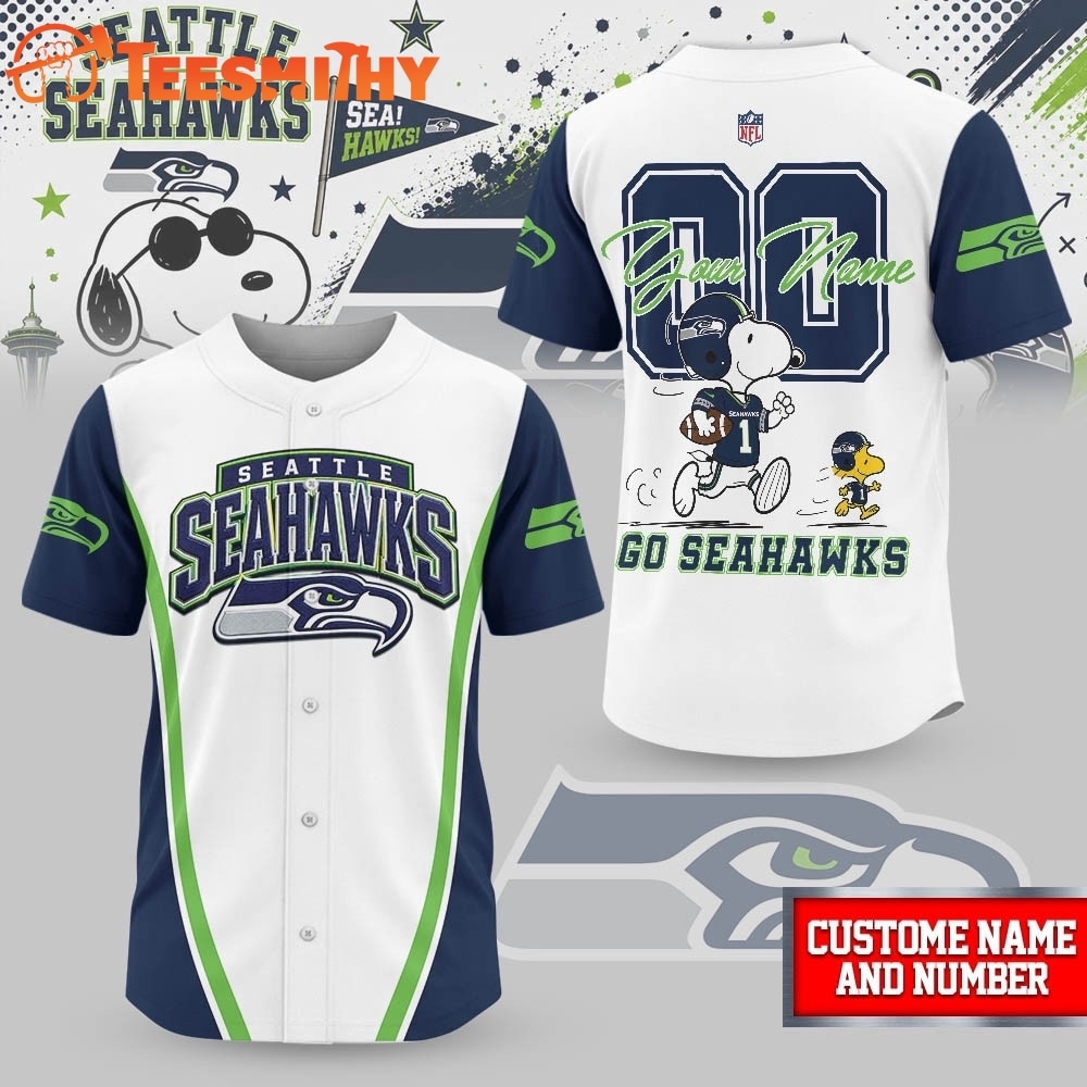 Seattle Seahawks NFL Snoopy Ultimate Game Day Personalized Jersey Shirt