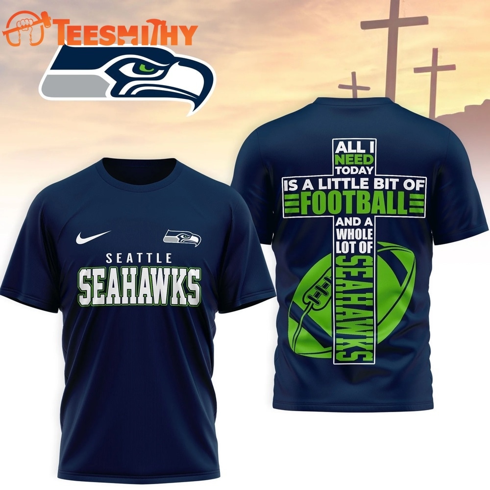 Seattle Seahawks NFL Whole Lot of Football Christian Cross 3D Shirt