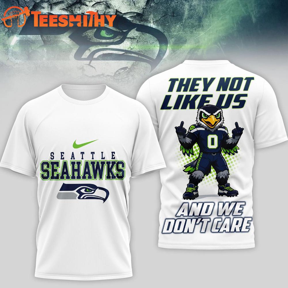 Seattle Seahawks They Not Like US NFL 2026 Super Bowl White T Shirt