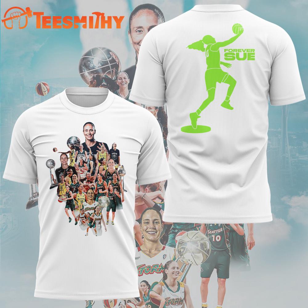 Seattle Storm WNBA Forever SUE 2025 Graphic 3D Shirt