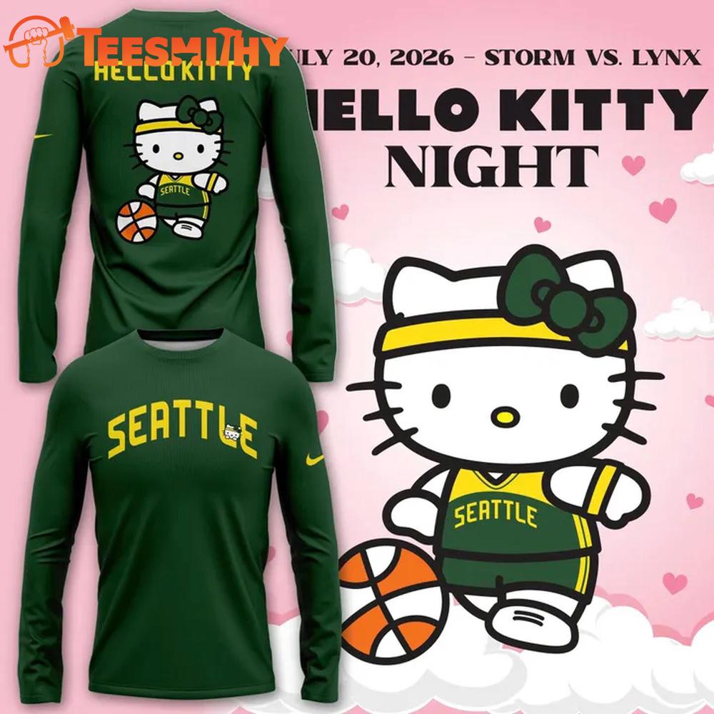 Seattle Storm x Hello Kitty 2026 Exclusive Long Sleeve Shirt