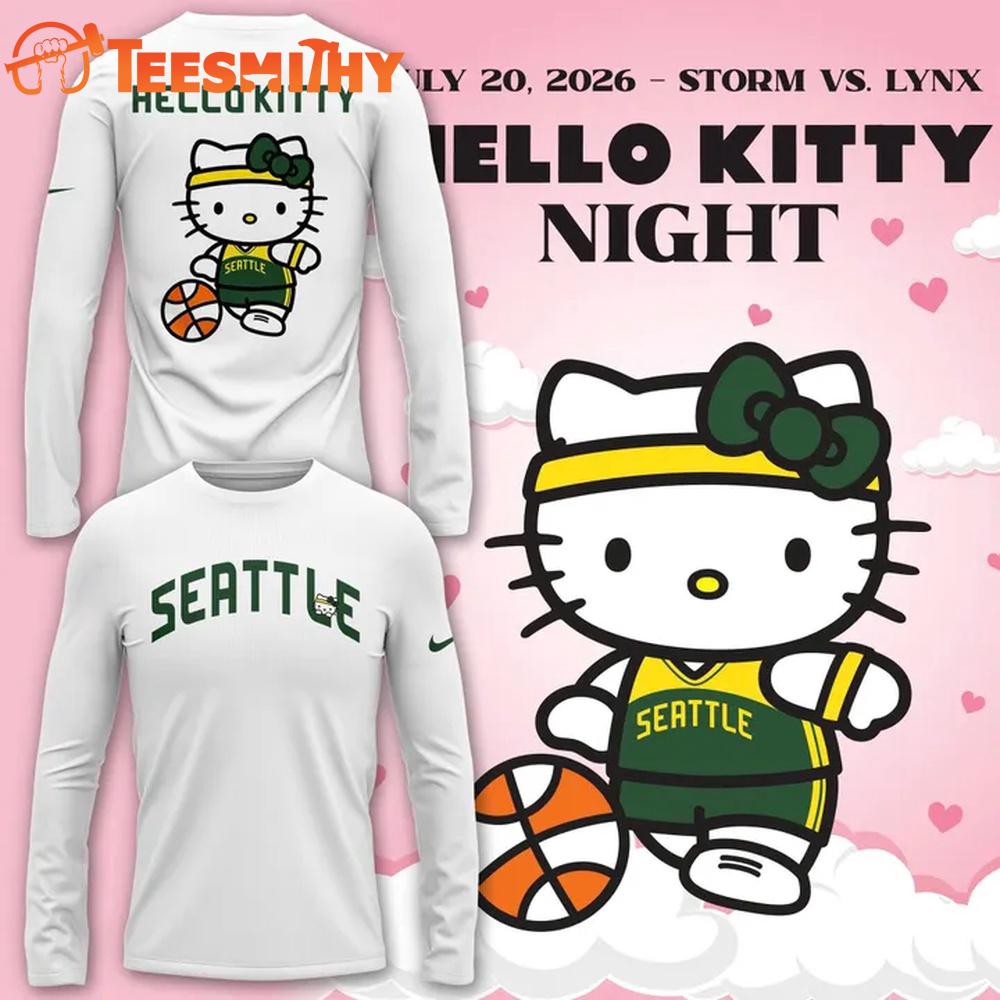 Seattle Storm x Hello Kitty 2026 White Long Sleeve Shirt