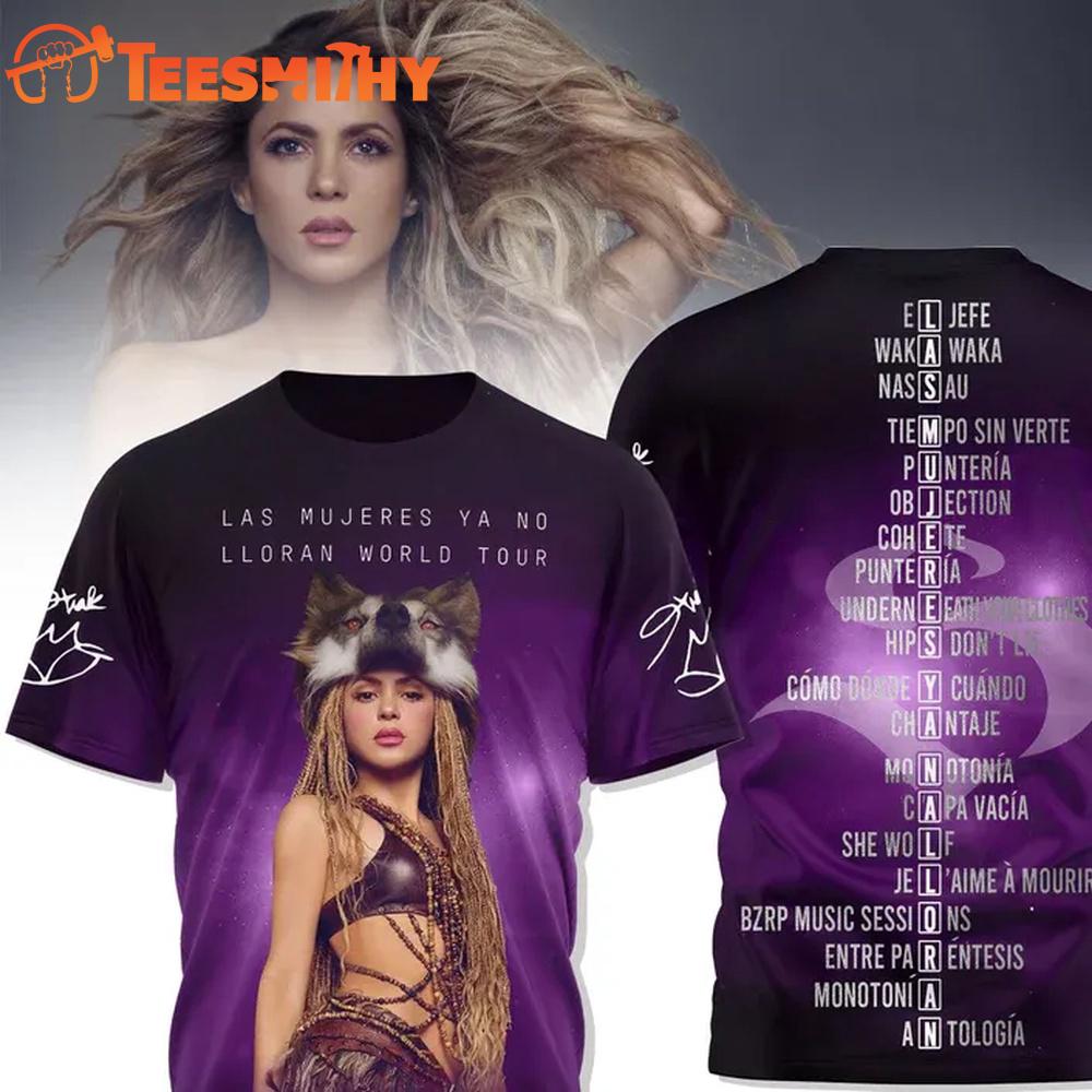 Shakira 2026 Las Mujeres Ya No Lloran World Tour Limited Edition T Shirt