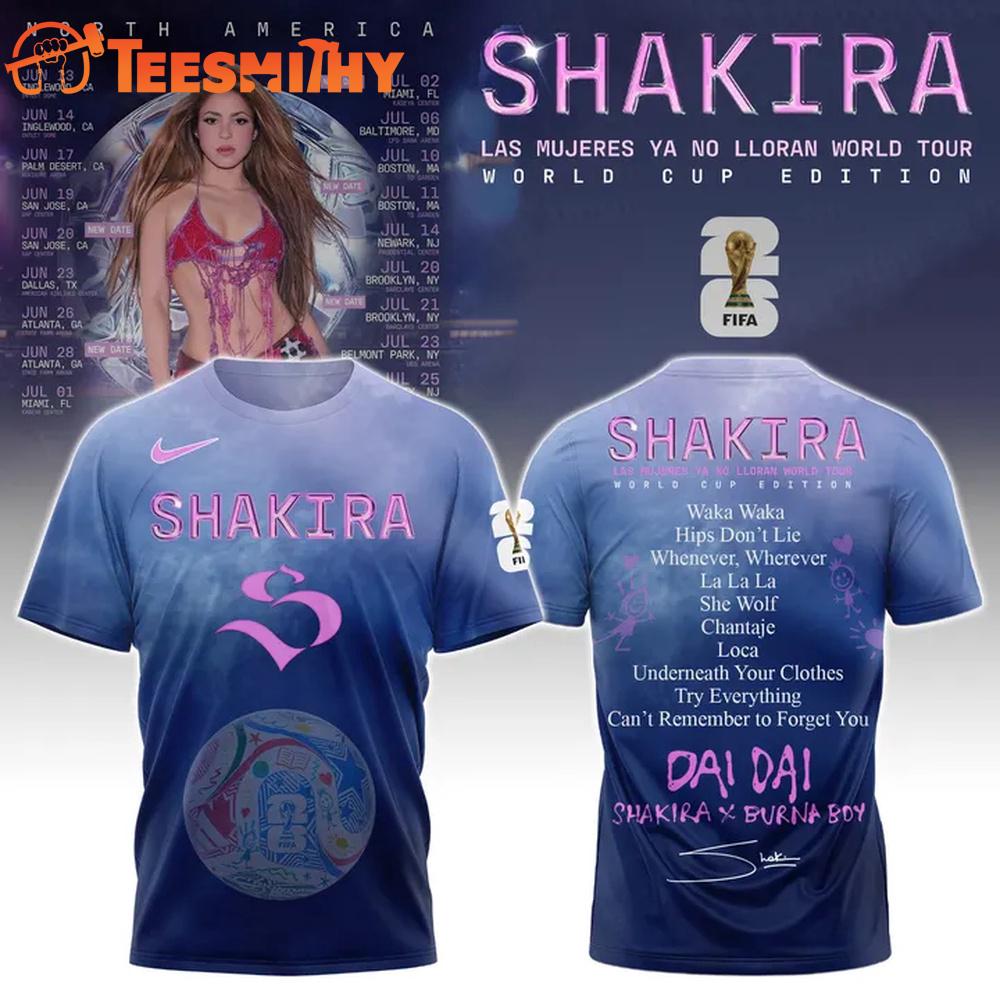 Shakira 2026 Las Mujeres Ya No Lloran World Tour New Design 3D Shirt