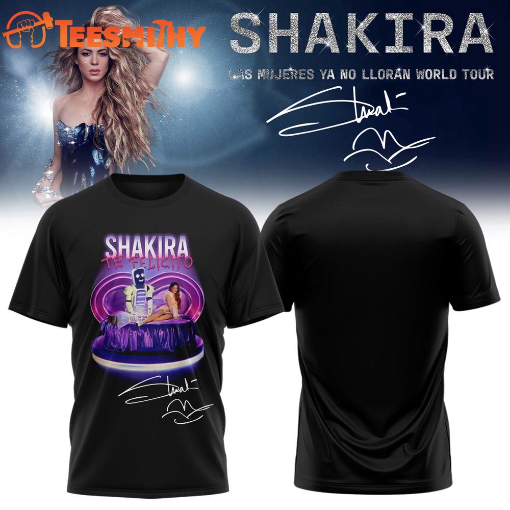 Shakira Las Mujeres Ya No Lloran World Tour 2026 Signature New Design T Shirt