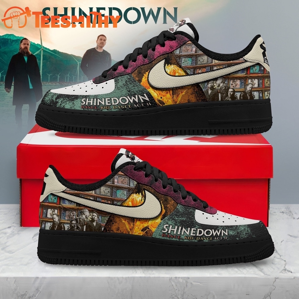Shinedown Planet Zero Custom Air Force 1 Shoes, Dance Kid Dance Act II Graphic Sneakers