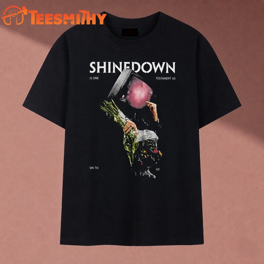Shinedown Vintage Surreal Bouquet Graphic Rock T Shirt