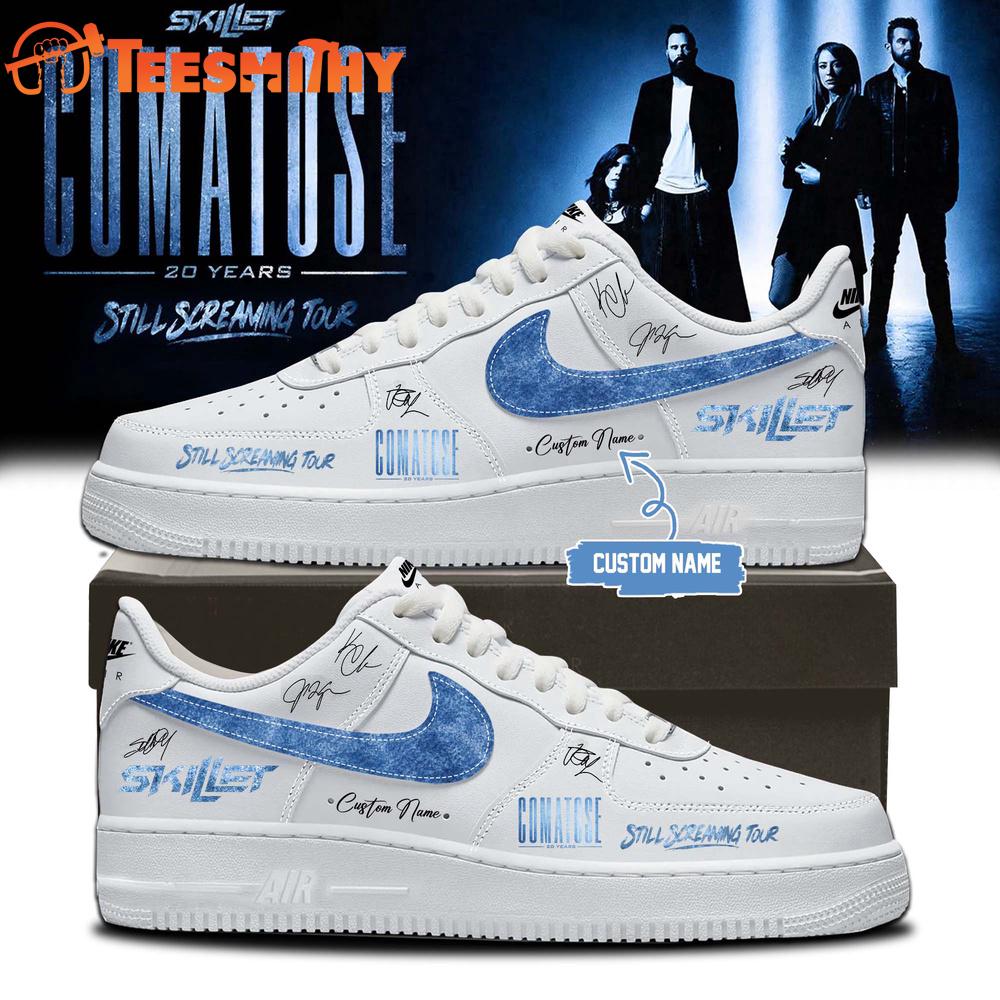 Skillet Comatose 20 Years Still Screaming Tour Signature White Air Force 1 Shoes