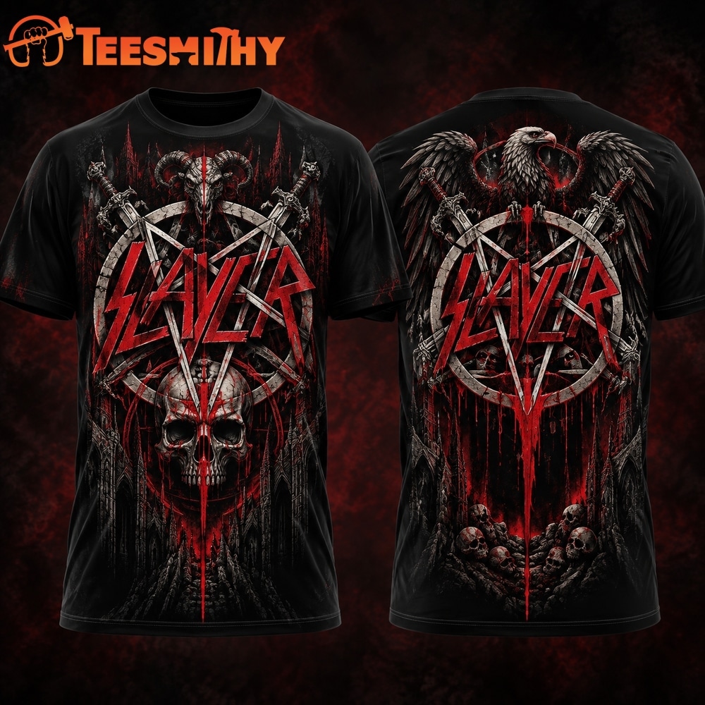 Slayer Reign in Blood 40th Anniversary 2026 Graphic T Shirt