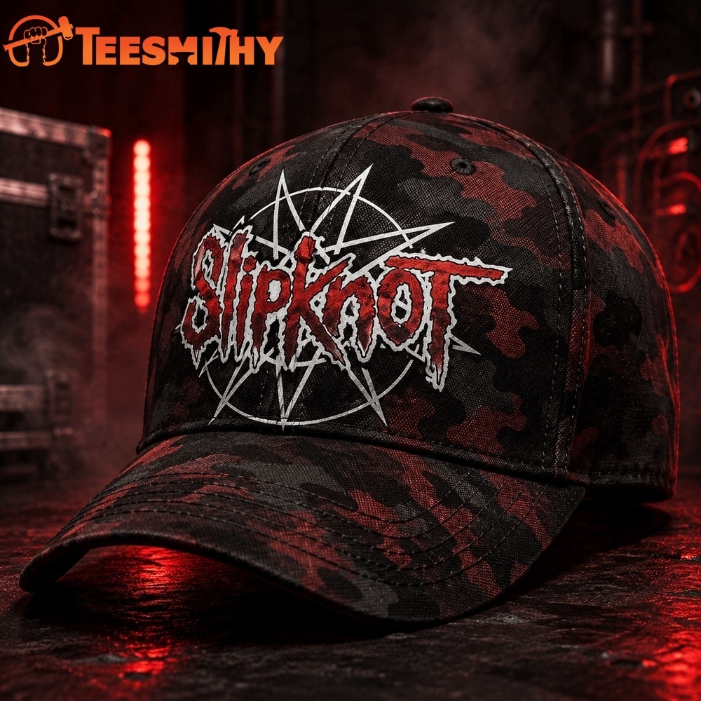 Slipknot Blood Ritual Red & Black Camo Rock Classic Cap