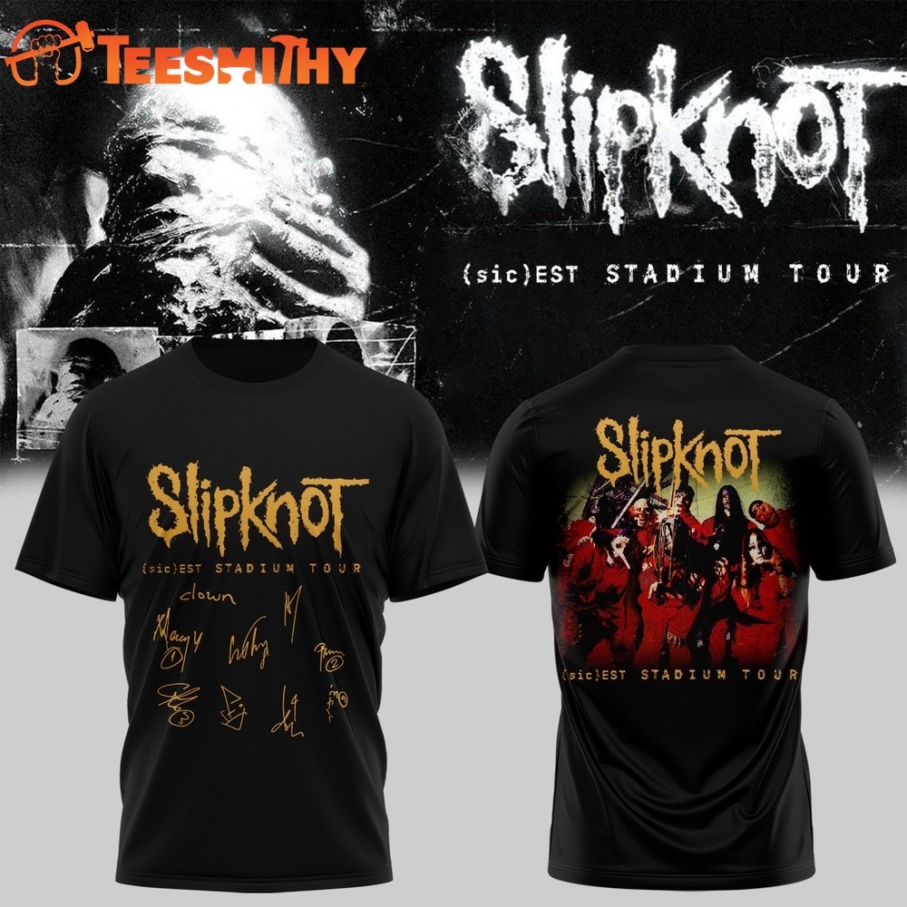 Slipknot sic est Stadium Tour 2027 Graphic Signature T Shirt