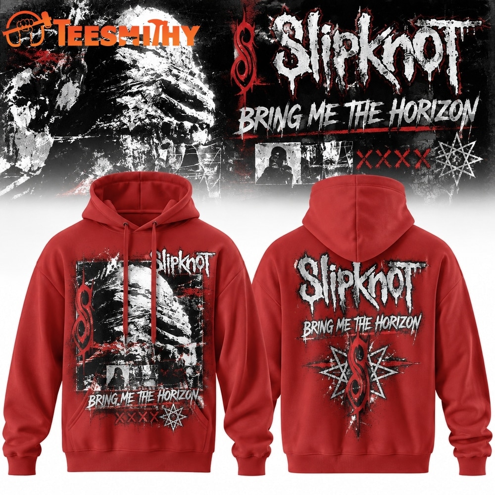 Slipknot Stadium Tour 2027 Born From Chaos Limited Edition Red Hoodie