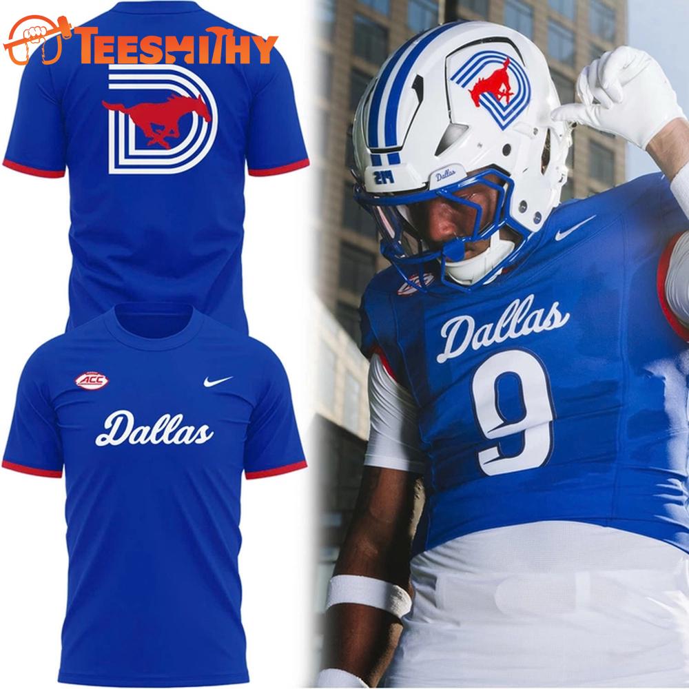 SMU Mustangs 2025 Football New Uniform 3D Shirt SMU Mustangs 2025 Football New Uniform 3D Shirt