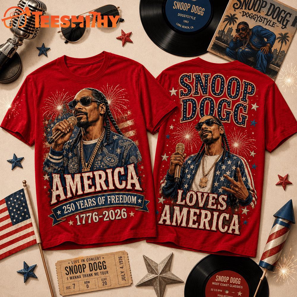 Snoop Dogg America 250 Years of Freedom Tribute T Shirt