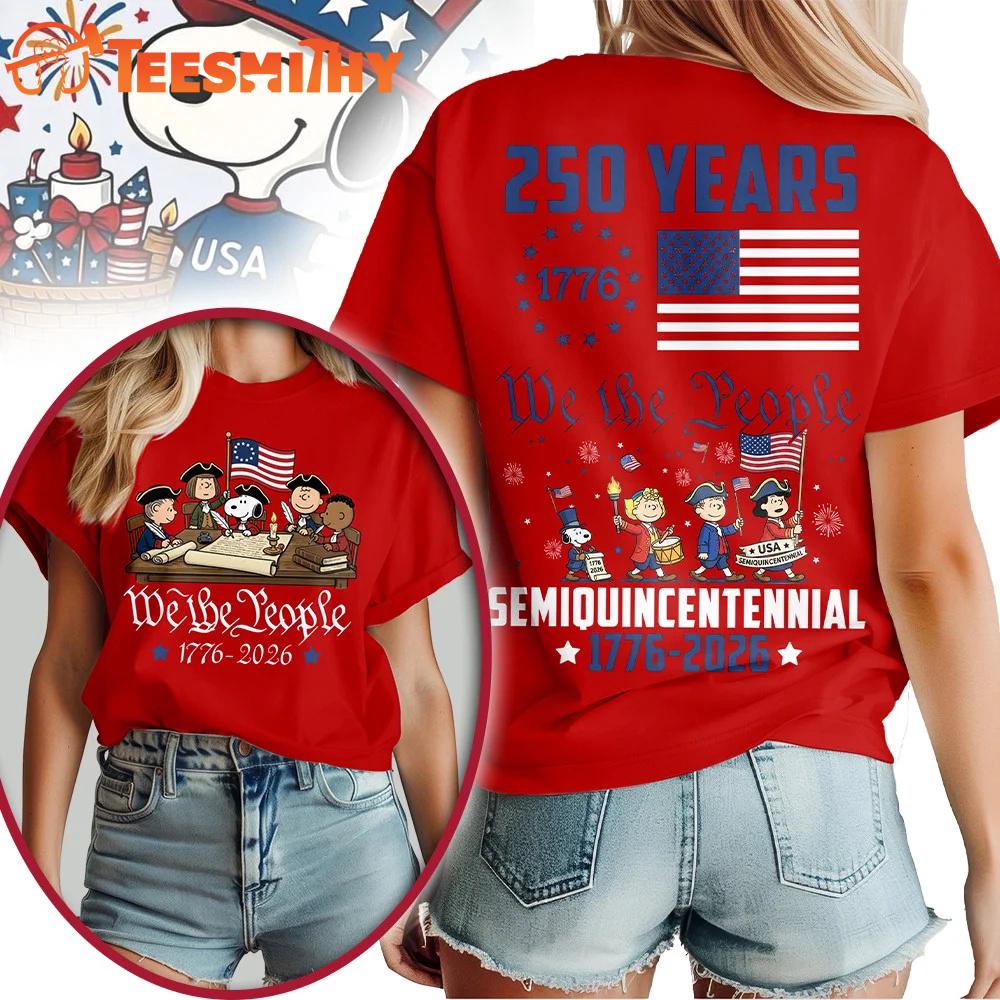 Snoopy 250 Years We The People 2026 T Shirt