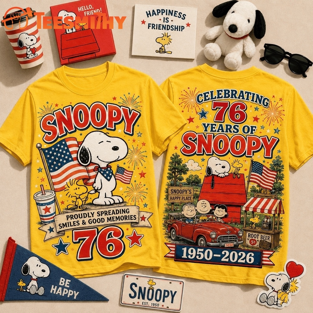 Snoopy 76th Anniversary Patriotic Memories Graphic Shirt