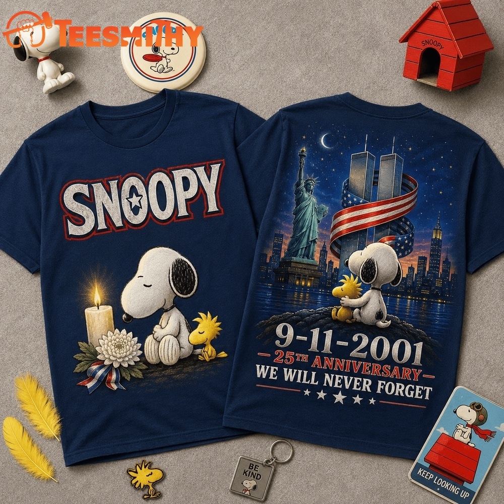 Snoopy 9 11 Memorial 25th Anniversary 3D Shirt