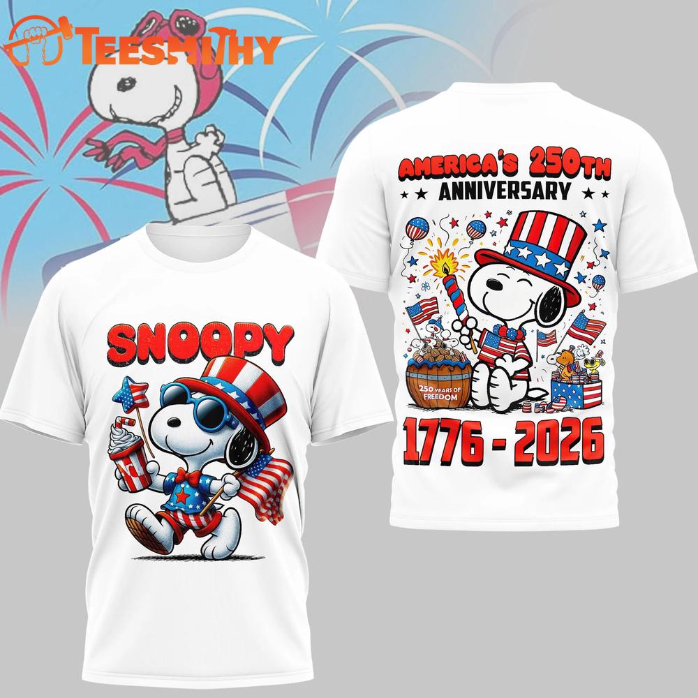 Snoopy America's 250th Anniversary T Shirt