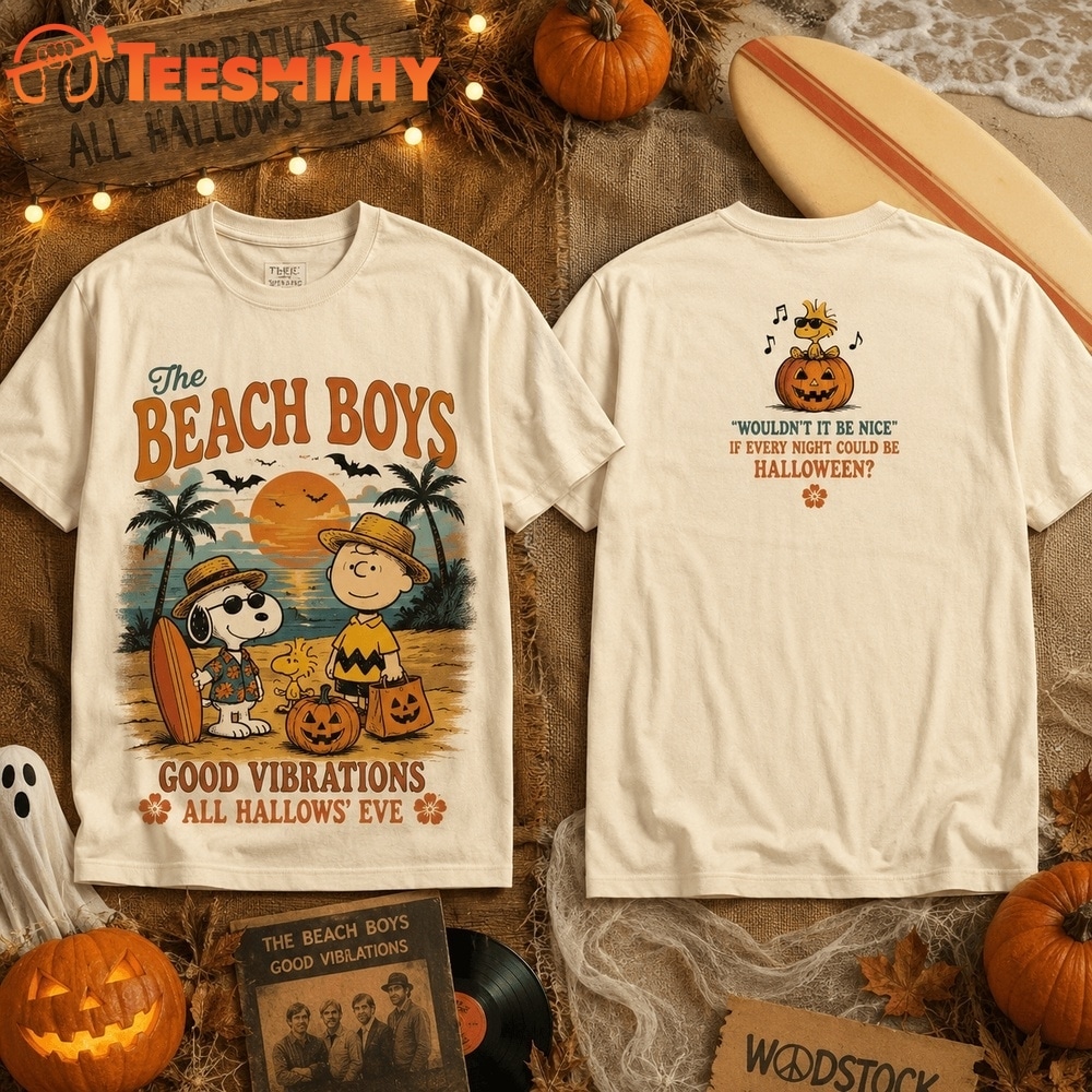 Snoopy Beach Boys Halloween 3D Shirt