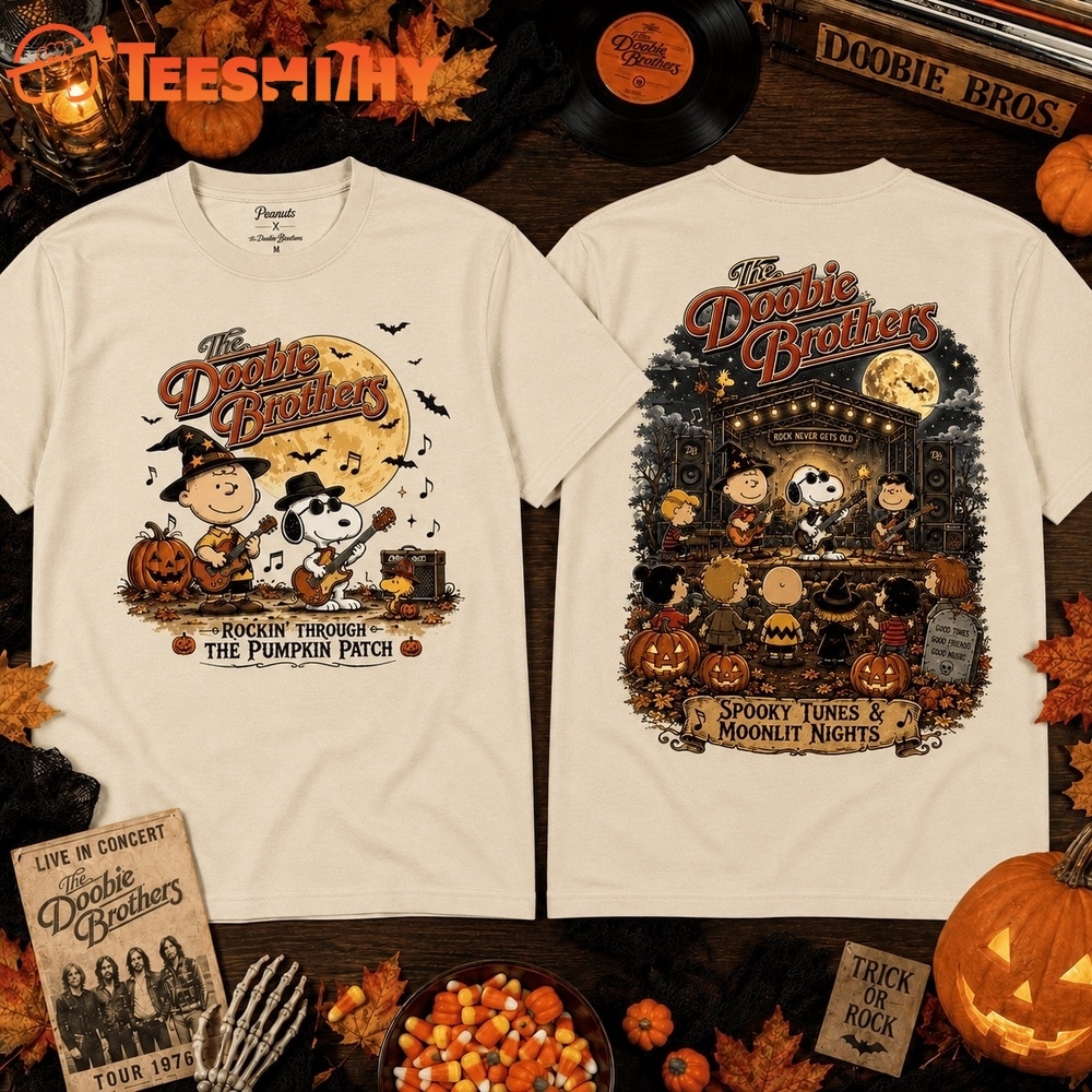 Snoopy Charlie Brown Rockin Pumpkin 3D Shirt